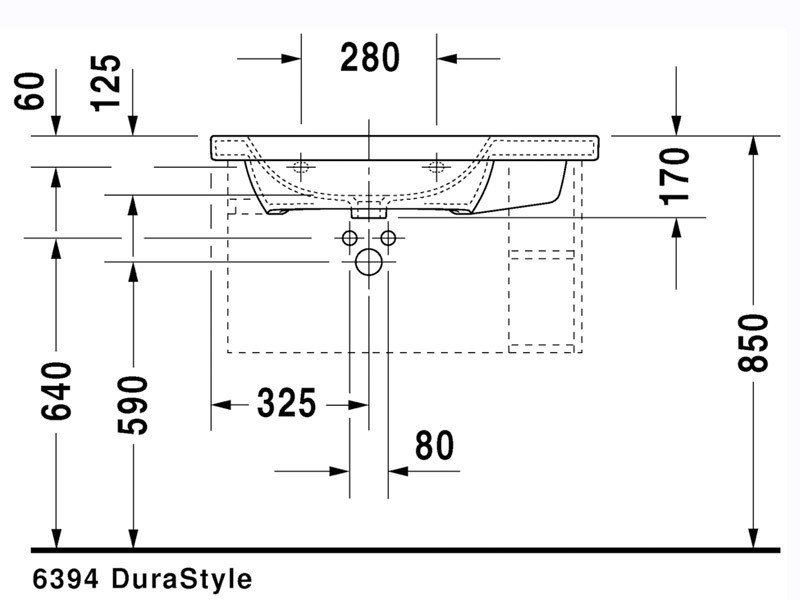 Duravit DuraStyle Möbelwaschtisch asymmetrisch Bild 2