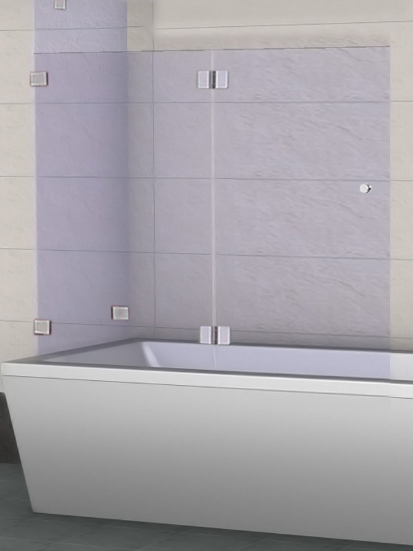 Produktbilder Sprinz XXL Badewannen-Faltduschwand 2-teilig mit Seitenwand deckenhoch