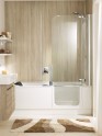 Artweger Twinline 2 Badewanne im Set mit Duschtür geteilt Bild 1