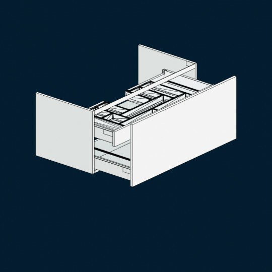 Badea Classic Waschtischunterschrank | 1 Auszug + Innenauszug | H 420 mm