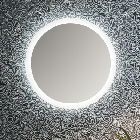 Badea runder Spiegel mit umlaufender LED-Effektbeleuchtung