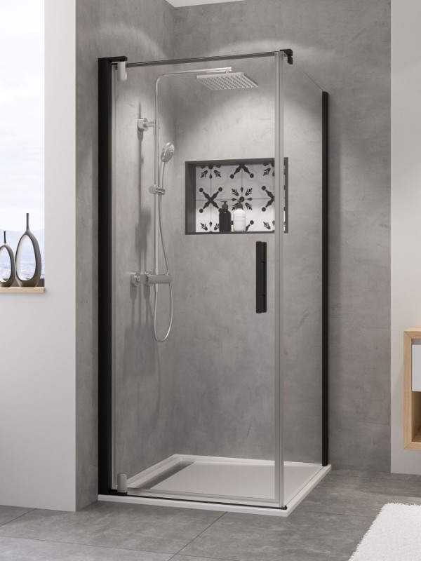 Breuer Europa Design Eck-Duschkabine Drehtür mit Badewannenseitenwand Bild 4