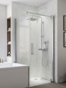 Breuer Europa Design Eck-Duschkabine Drehtür mit Badewannenseitenwand Bild 1