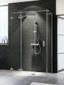 Breuer Panorama U-Duschkabine Drehtür mit Festteil und 2 Seitenwänden, teilgerahmt Bild 1
