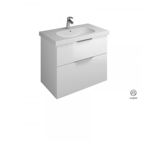 Burgbad Euro Waschtisch mit Waschtischunterschrank 800 mm | 2 Auszüge