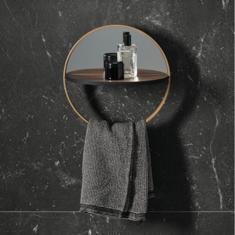 Burgbad Lavo 2.0 Wandablage mit Spiegel und Handtuchhalter