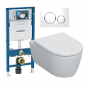 Geberit Icon Wand-WC-Set mit Deckel, Duofix-Vorwandelement und Betätigungsplatte Bild 1