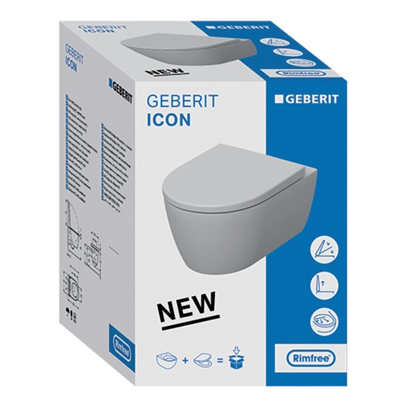 Geberit iCon spülrandlose Wand-WC Rimfree mit WC-Sitz Bild 2