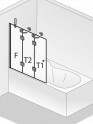 HSK Aperto Badewannenaufsatz pendelbar, 3-teilig Bild 1