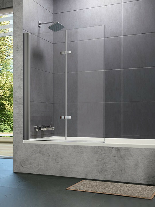 Hüppe Design pure Schwingfalttür für Badewanne 2-teilig