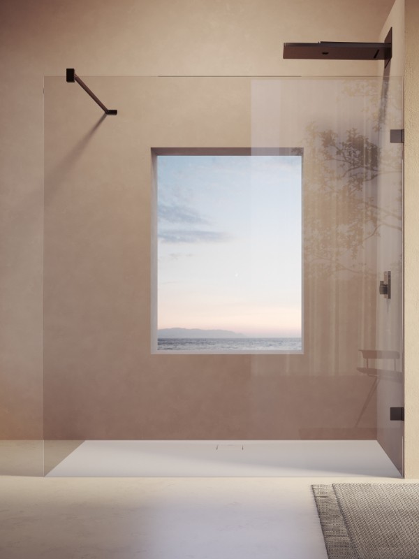 Produktbilder Hüppe SolvaPro rahmenlos Walk-In Duschkabine Seitenwand alleinstehend