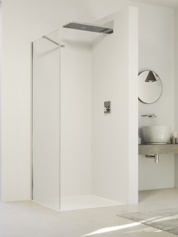 Produktbilder Hüppe SolvaPro teilgerahmt Walk-In Duschkabine | Alleinstehend