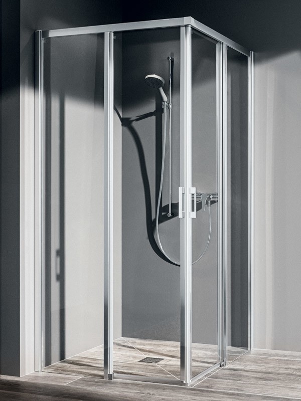 Produktbilder Kermi Liga Eckeinstieg-Duschkabine Zwei Halbteile mit Gleittür