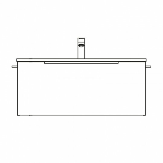 Pelipal Serie 6110 Glas-Waschtisch mit Waschtischunterschrank | 3 Auszüge