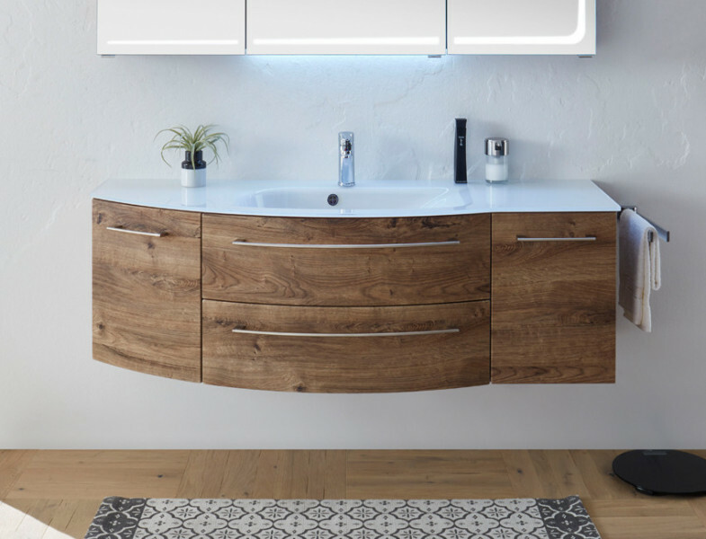 Produktbilder Pelipal Serie 7005 Glas-Waschtisch mit Waschtischunterschrank I | Breite 1520 mm