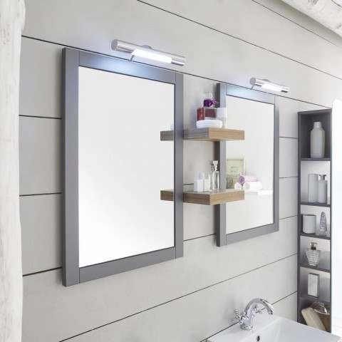 Pelipal Serie 9030 Doppelspiegel mit LED-Aufsatzleuchte u. Regalböden