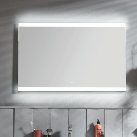 Puris 4Landa Flächenspiegel | LED-Acrylstreifen oben und unten