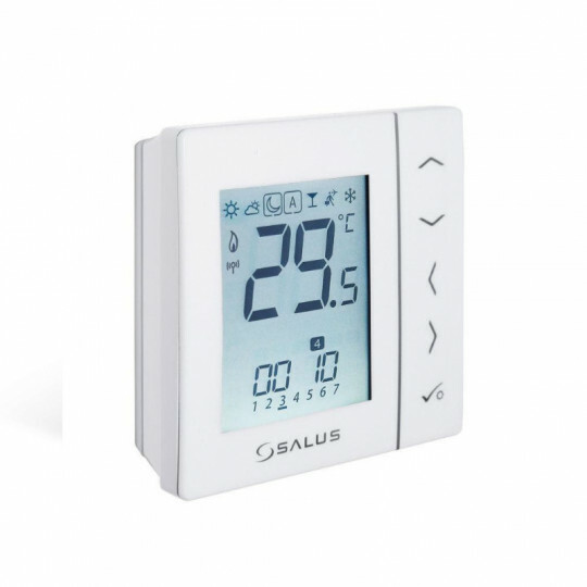 SALUS VS20WRF Digitaler Thermostat 4 in 1 | Batteriebetrieb | Weiß