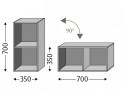 Sanipa Cubes Regalmodul offen 350/700 mm | 1 Zwischenboden Bild 1