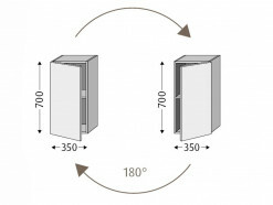 Sanipa Cubes Schrankmodell (BxH) 350 x 700&nbsp;mm | 1 Zwischenboden