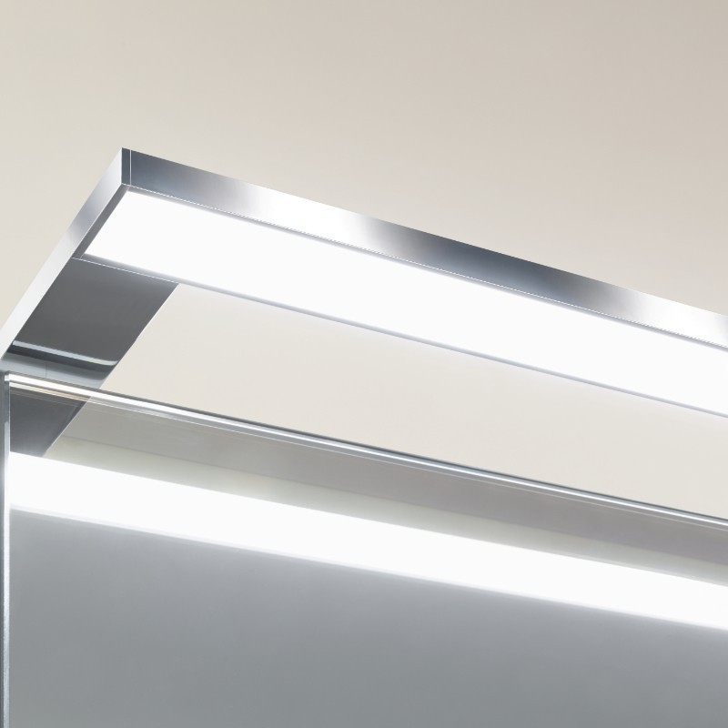 Sanipa Reflection LED Aluminium Spiegelschrank Adam mit Aufsatzleuchte Bild 6