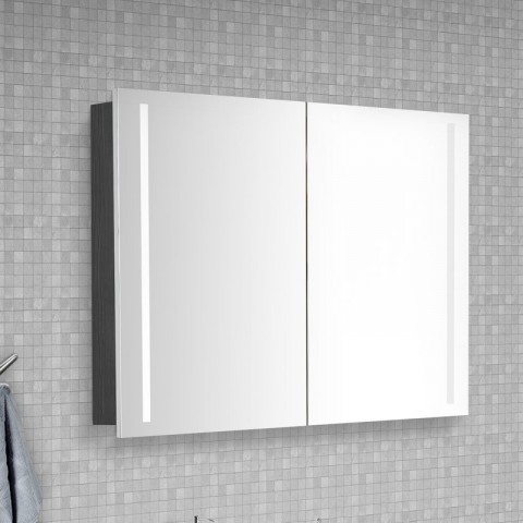 Scanbad Multo+ Spiegelschrank mit vertikalen LED-Leisten