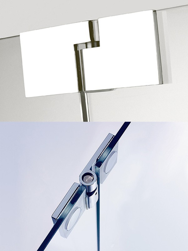 Sprinz Omega Eckeinstieg-Duschkabine mit Pendeltüren und Festfeld Bild 2
