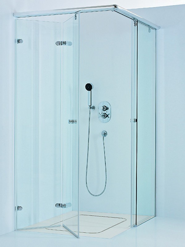 Sprinz Onyx U-Duschkabine mit Falttür und Gleittür Bild 1