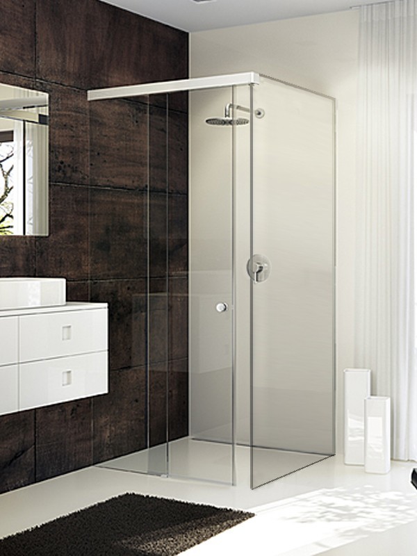 Produktbilder Sprinz Tansa Eck-Duschkabine mit Gleittür 2-teilig und Seitenwand