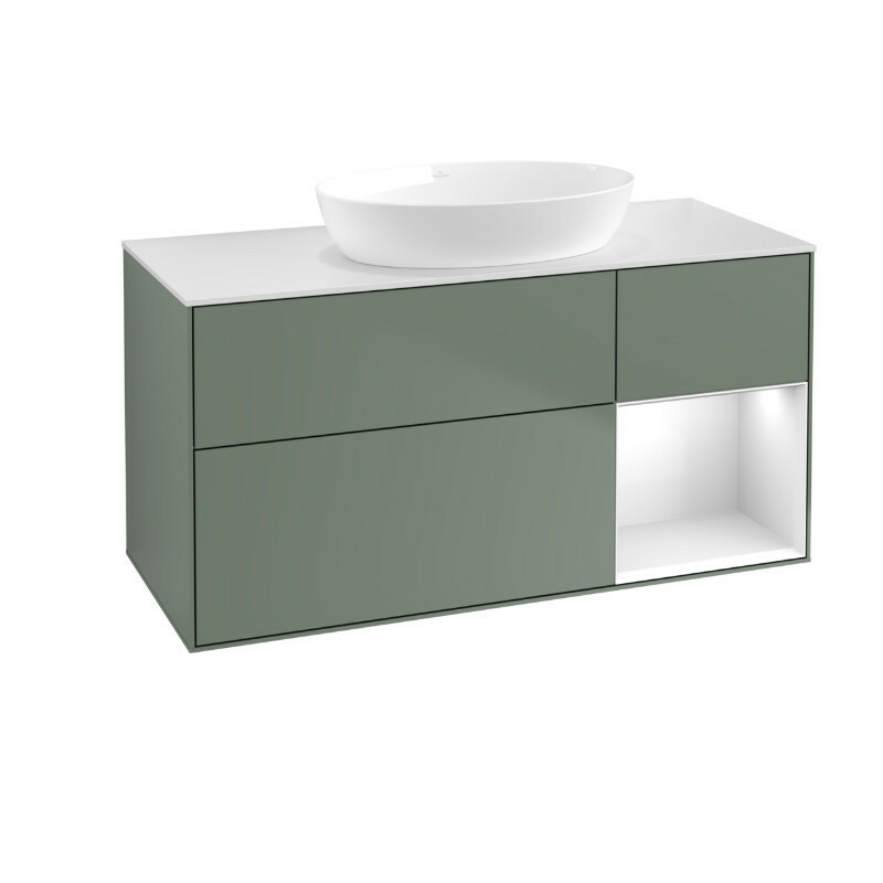 Produktbilder Villeroy & Boch Finion Waschtischunterschrank für Aufsatzbecken | Regal rechts | Breite 1200 mm