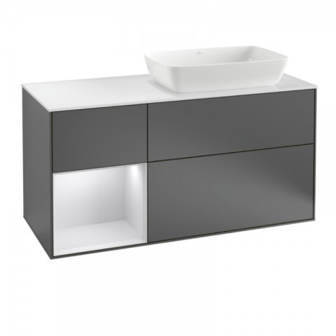 Villeroy & Boch Finion Waschtischunterschrank für Aufsatzbecken rechts | Regal | Breite 1200 mm