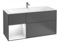 Villeroy & Boch Finion Waschtischunterschrank mit drei Auszügen und Regal | Breite 1196 mm Bild 2