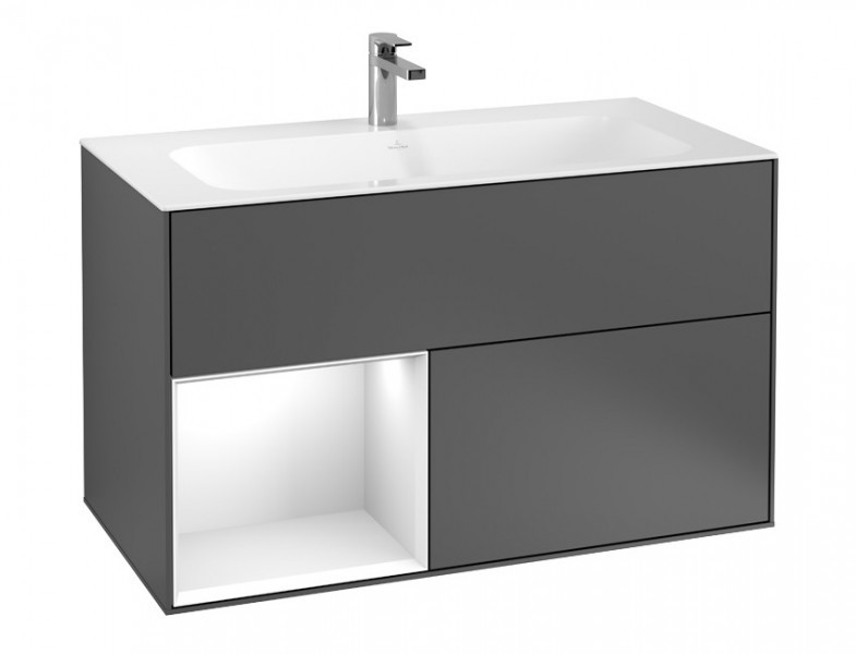 Produktbilder Villeroy & Boch Finion Waschtischunterschrank mit zwei Auszügen und Regal | Breite 996