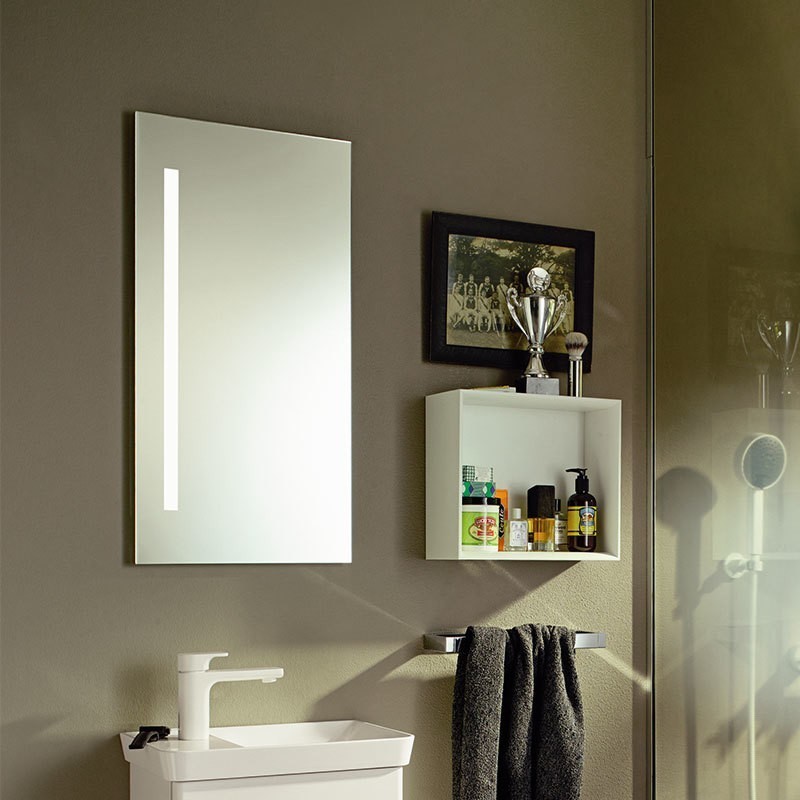 Produktbilder burgbad Badspiegel mit vertikaler LED-Beleuchtung für Gästebad