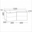 burgbad Badu Waschtisch mit Unterschrank 1220 mm | 2 Auszüge | 2 Schubladen Bild 8