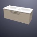 burgbad Bel Keramik-Doppelwaschtisch mit Sys30 Waschtischunterschrank SFOJ | 1 Auszug Bild 1