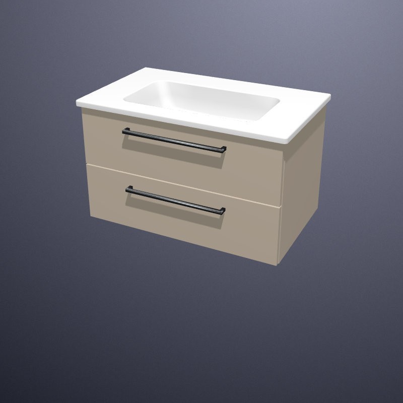 Produktbilder burgbad Bel Keramik-Waschtisch mit Sys30 Waschtischunterschrank | 2 Auszüge