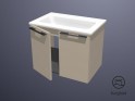burgbad Bel Waschtisch mit Waschtischunterschrank 630 mm| Tiefe 410 mm | 2 Türen Bild 1