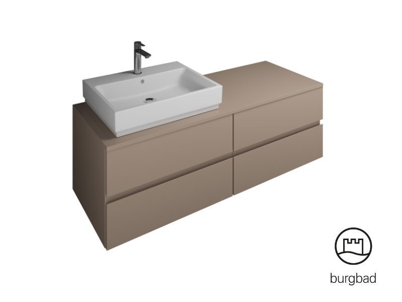 Produktbilder burgbad Cube Waschtischunterschrank | Becken L/R | 4 Auszüge L u. R