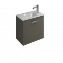 burgbad Eqio Glas-Handwaschbecken mit Unterschrank Gästebad 520 mm | 1 Klappe Bild 1