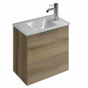burgbad Eqio Glas-Handwaschbecken mit Unterschrank Gästebad 520 mm | 1 Klappe Bild 4