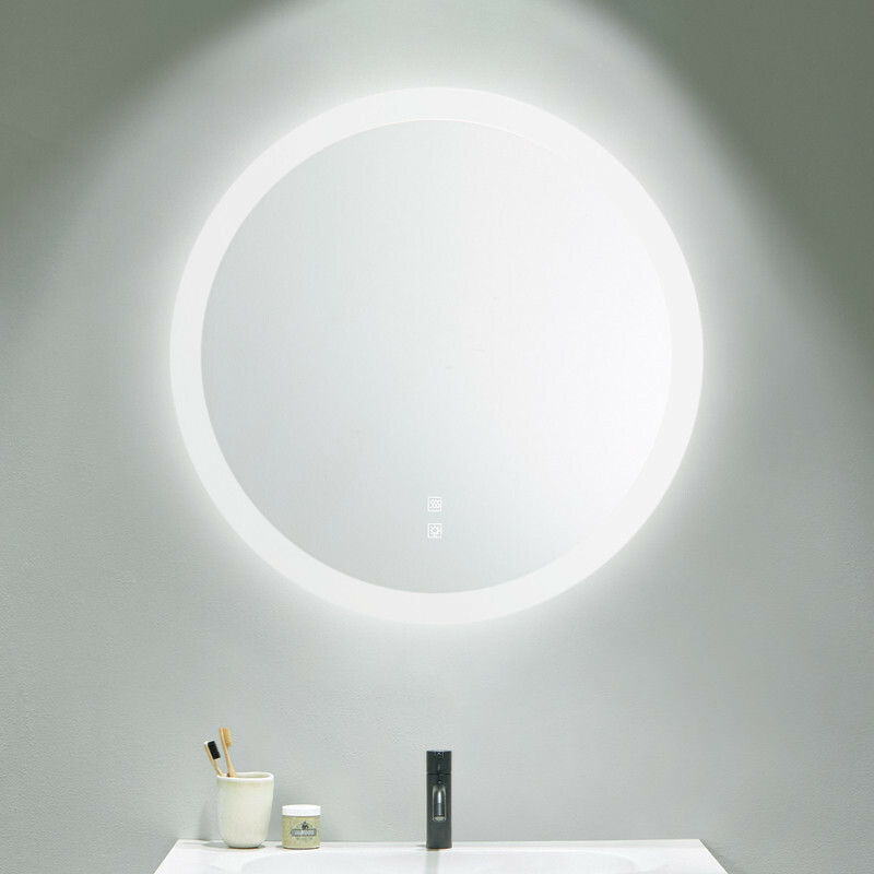 Produktbilder burgbad Fiumo Spiegel rund mit umlaufender LED-Bleuchtung
