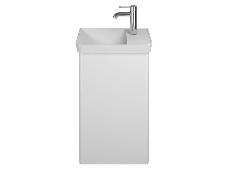 burgbad Iveo Mineralguss-Handwaschbecken mit Waschtischunterschrank Breite 440 mm | 1 Tür Bild 2