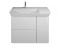 burgbad Iveo Mineralguss-Waschtisch mit Waschtischunterschrank Breite 1000 mm | 2 Auszüge 1 Tür Bild 3