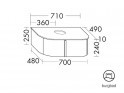 burgbad Lavo 2.0 Waschtischunterschrank mit Konsolenplatte 710 mm | 1 Auszug Bild 2
