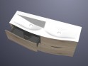 burgbad Sinea 2.0 Doppelwaschtisch mit Waschtischunterschrank 151, H 647 mm | 4 Auszüge Bild 4