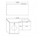 burgbad Sys30 Badmöbelset mit Waschmaschinenschrank | Breite 1610 mm Bild 2