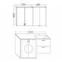 burgbad Sys30 Badmöbelset mit Waschmaschinenschrank Tiefe 660 mm | Breite 1310 mm Bild 2