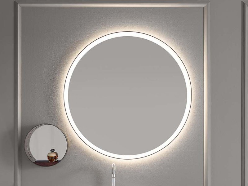 Produktbilder burgbad Sys30 Leuchtspiegel mit umlaufenden LED-Rahmen | Ø 500 mm