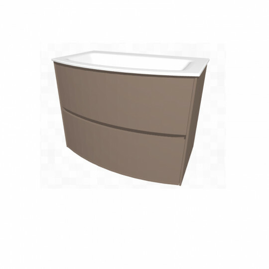 burgbad rc40 Solitaire SYS K1 Keramik-Waschtisch mit Unterschrank | 2 Auszüge